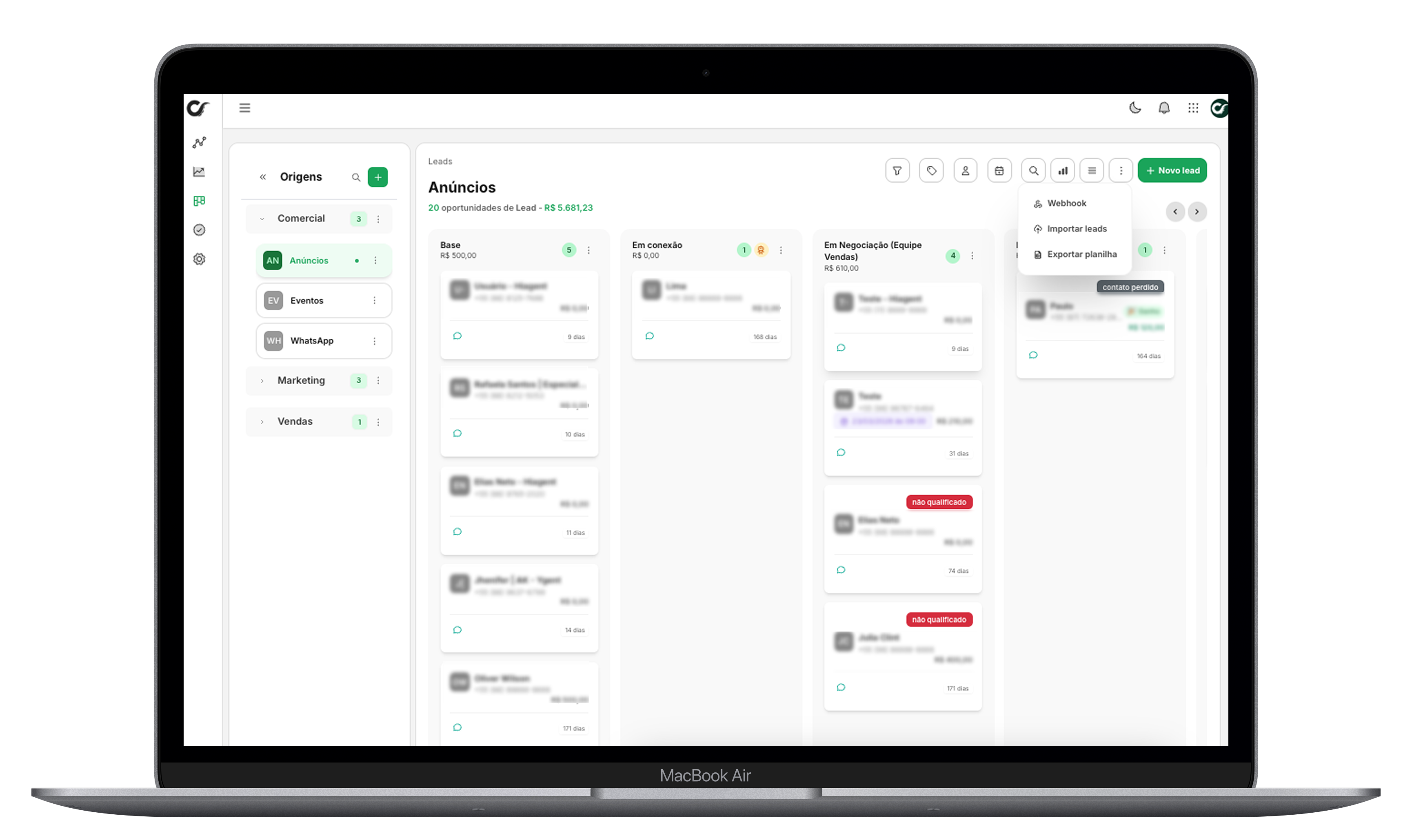 Pipeline Visual (Kanban)