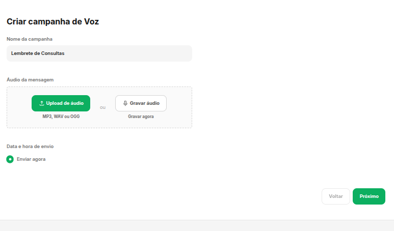 Configurar Áudio Voz